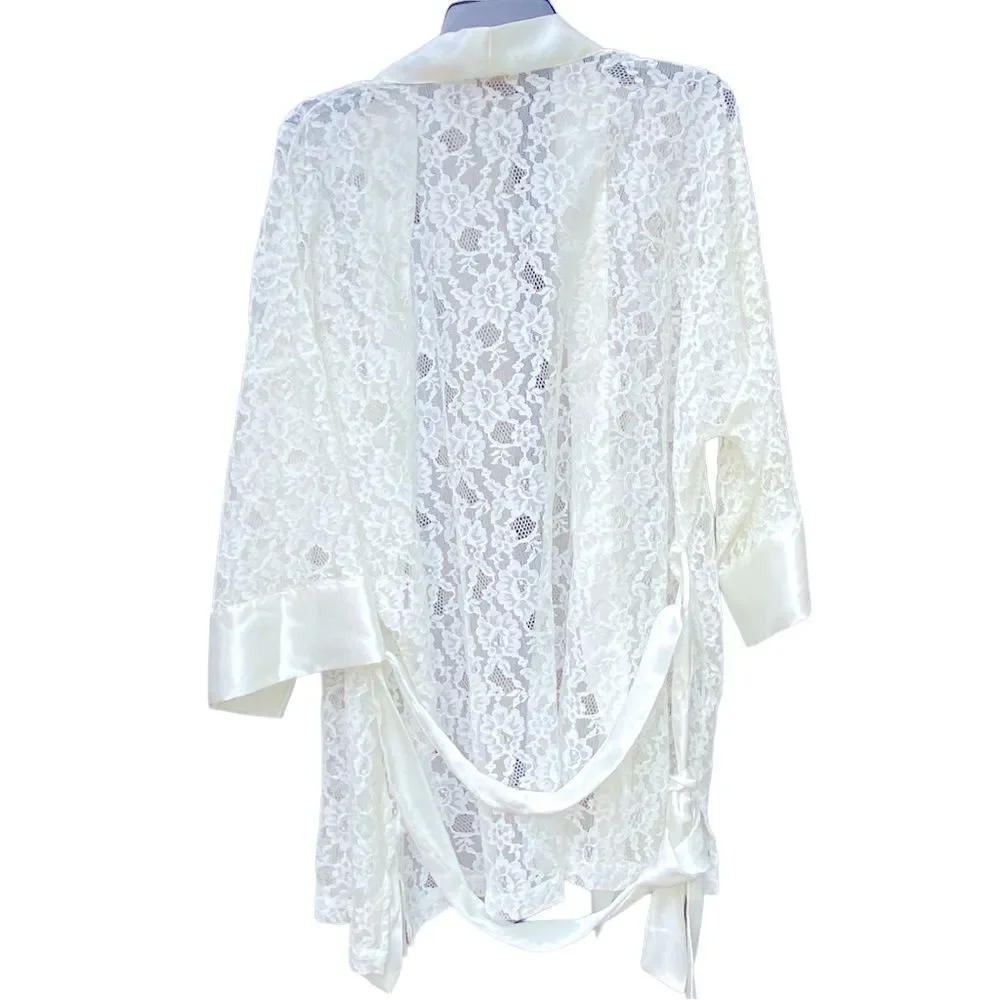 Victoria Secret Lace Robe Vintage Gold Label One Size